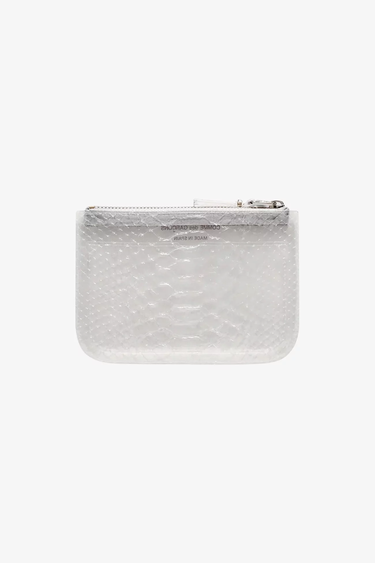Comme des Garçons Snake Transparent Zip Pouch – Translucent | Centre Commercial