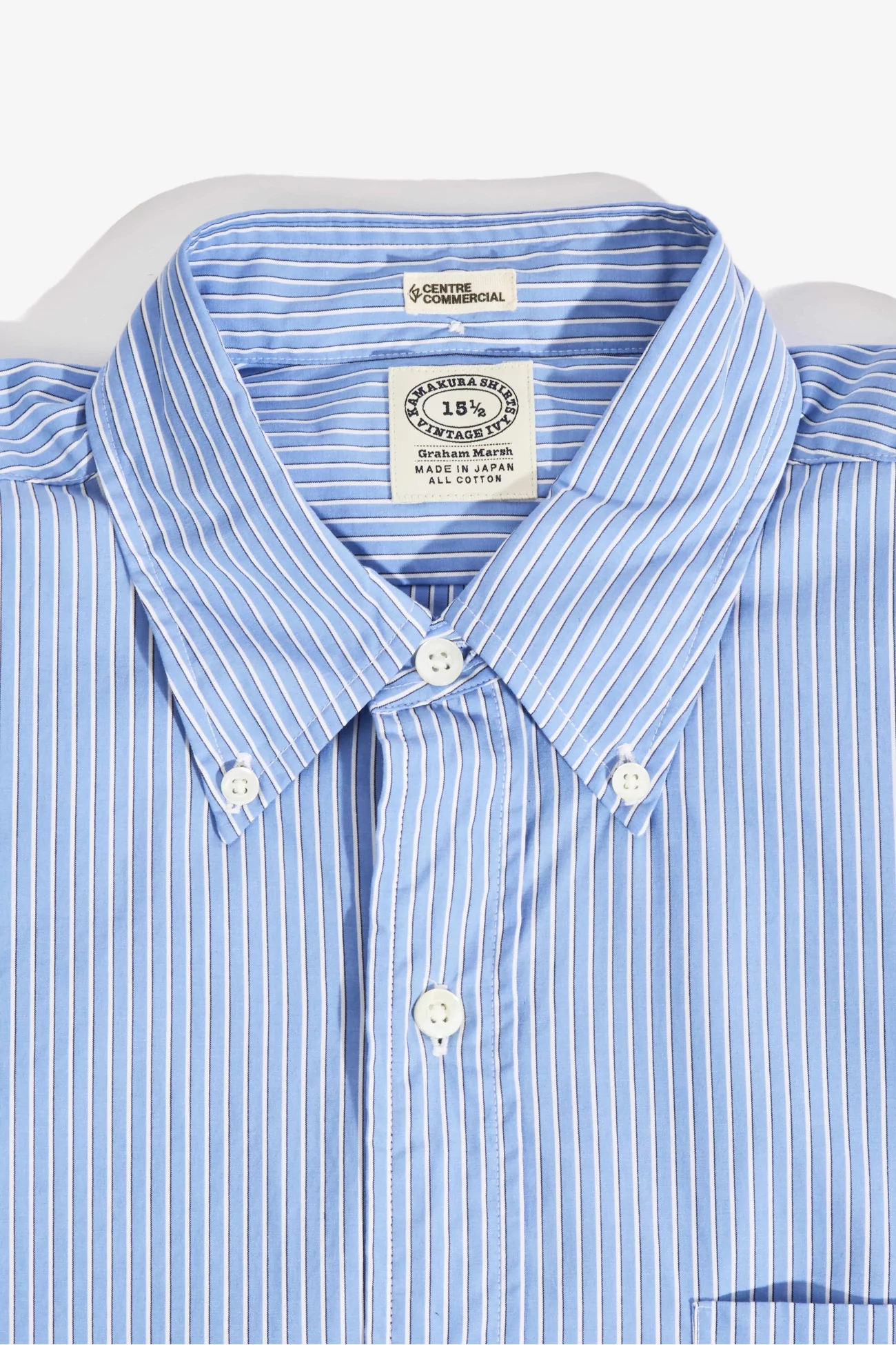 Vintage Ivy Poplin Shirt – Blue Stripe | Centre Commercial