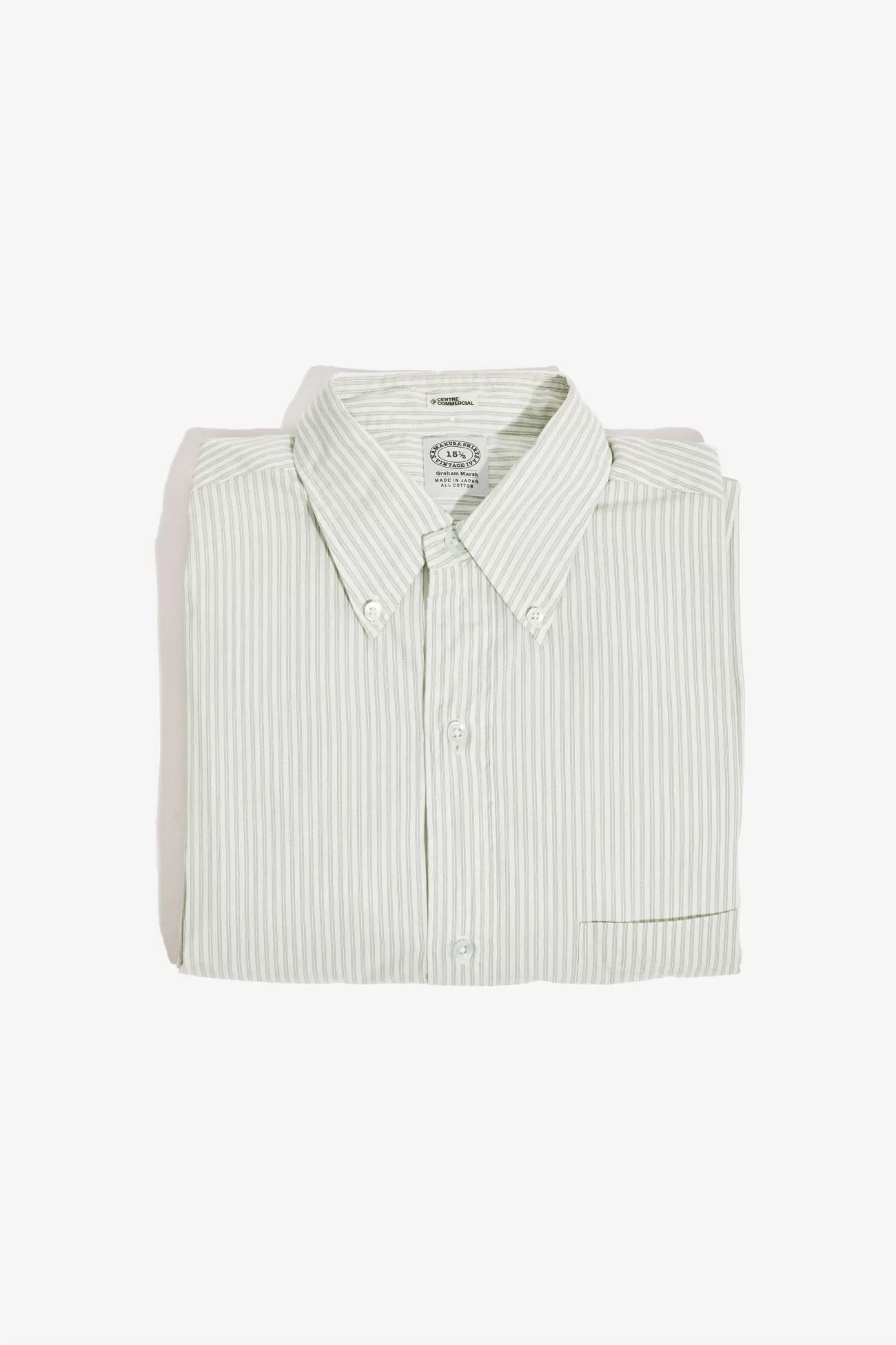 Vintage Ivy Poplin Shirt – Yellow Stripe | Centre Commercial