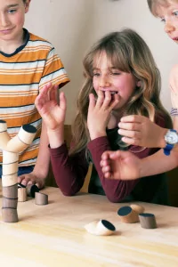 Loggos Wood Stacking Game M Set – Beech and Walnut | Centre Commercial