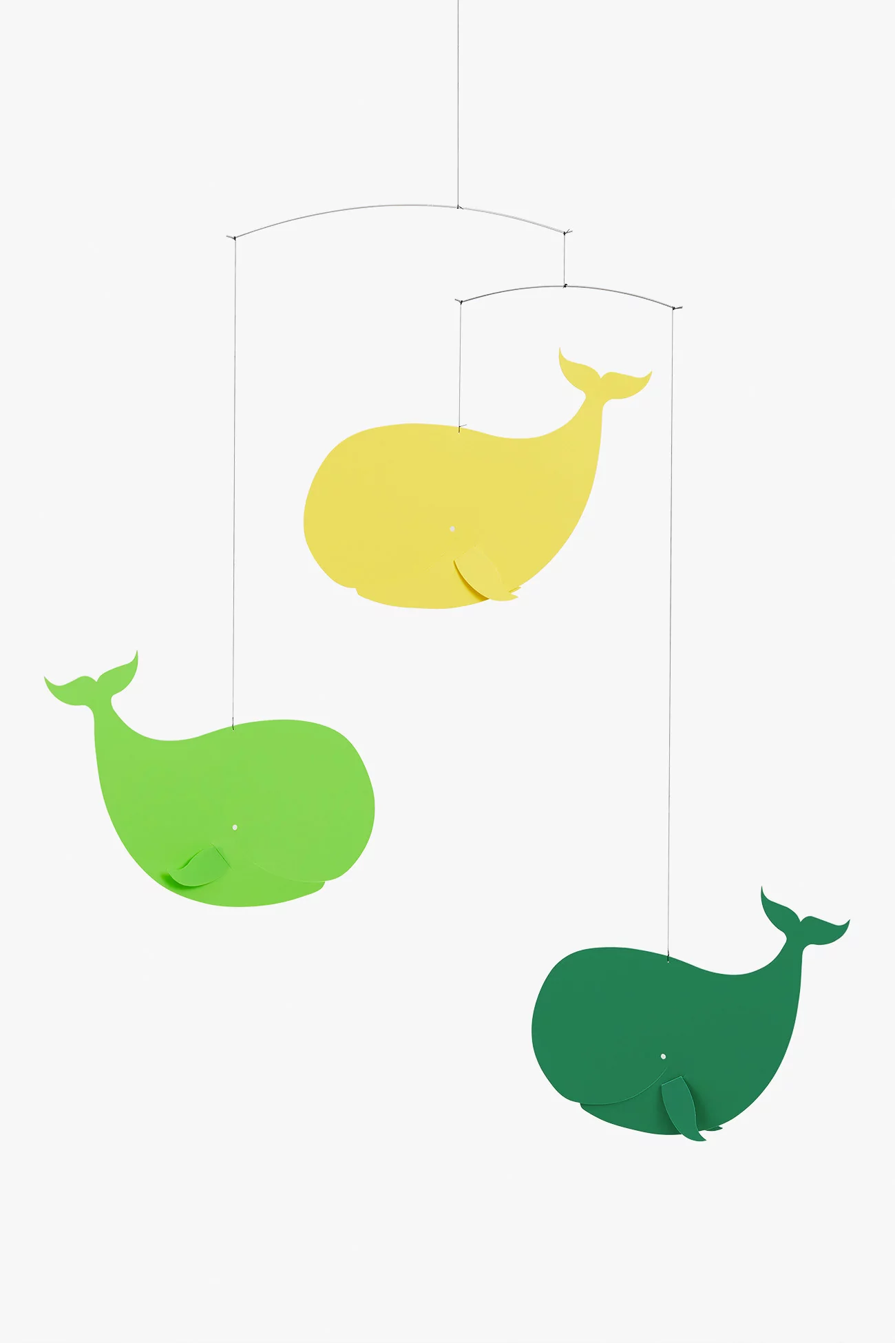 Happy Whales Decorative Mobile Flensted Mobiles – Yellow & Green | Centre Commercial