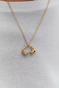 Los Delfines Gold Plated Necklace – Gold | Centre Commercial