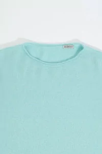Cashmere Silk Relaxed T-shirt – Light Blue | Centre Commercial