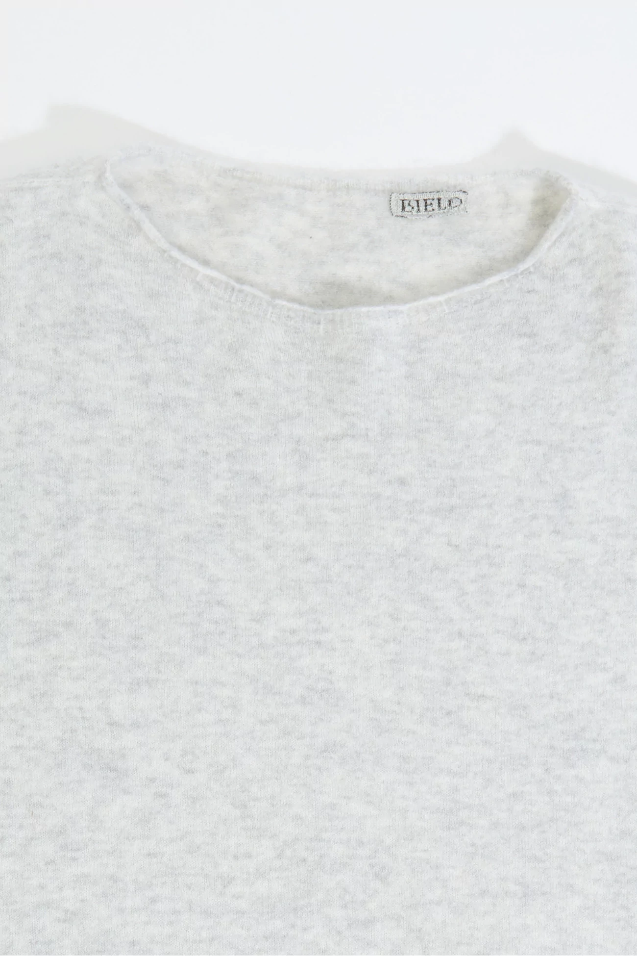 Cashmere Silk Relaxed T-shirt – Light Grey | Centre Commercial
