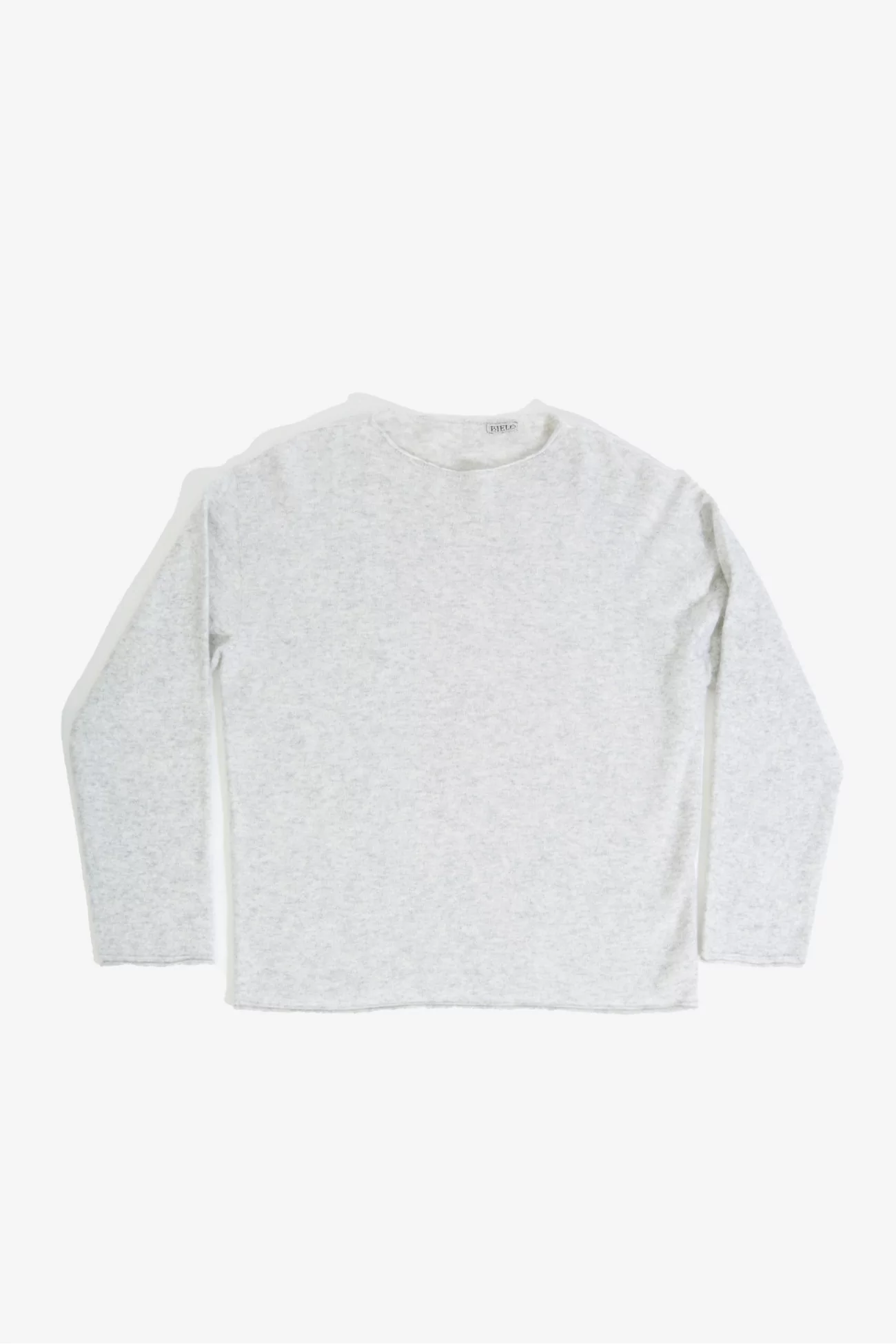 Cashmere Silk Relaxed T-shirt – Light Grey | Centre Commercial