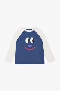 Kids Cotton Smiling Face Colour Block T-shirt – The Campamento | Centre Commercial