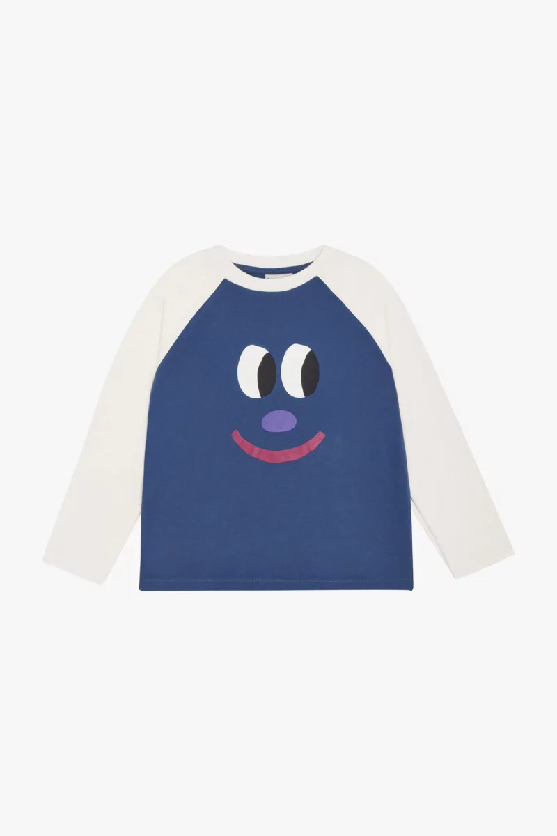 Kids Cotton Smiling Face Colour Block T-shirt – The Campamento | Centre Commercial