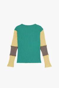 Kids Cotton Green Contrast T-shirt – The Campamento | Centre Commercial