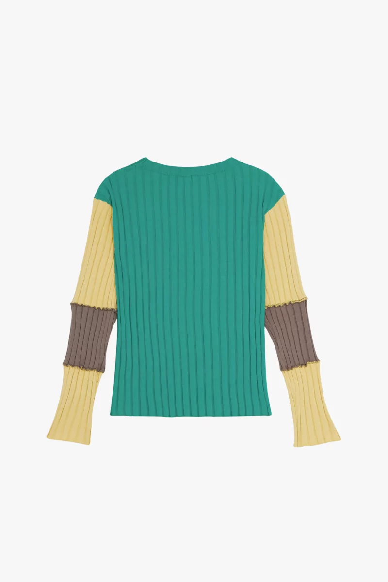 Kids Cotton Green Contrast T-shirt – The Campamento | Centre Commercial