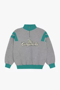 Kids Cotton Grey Sweatshirt Zip Neck – The Campamento | Centre Commercial