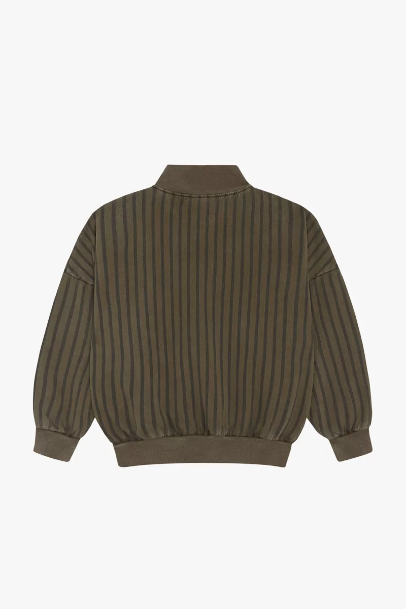 Kids Cotton Stripes Sweatshirt Zip Neck – The Campamento | Centre Commercial