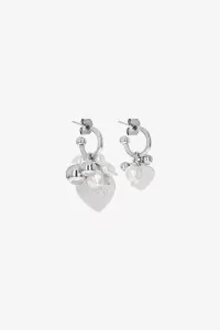 Abbey Brass Earrings Palladium – Justine Clenquet | Centre Commercial