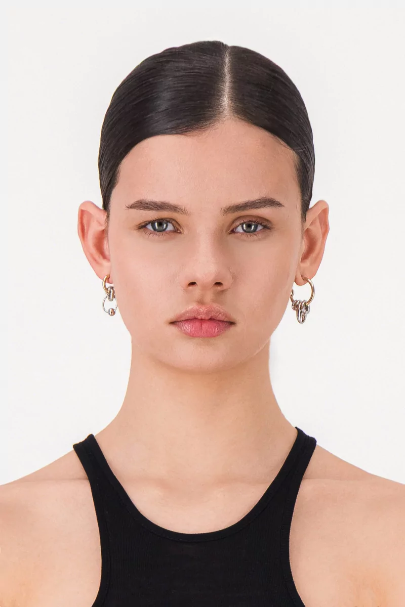 Boucles Aimee Laiton Gold Palladium – Justine Clenquet | Centre Commercial