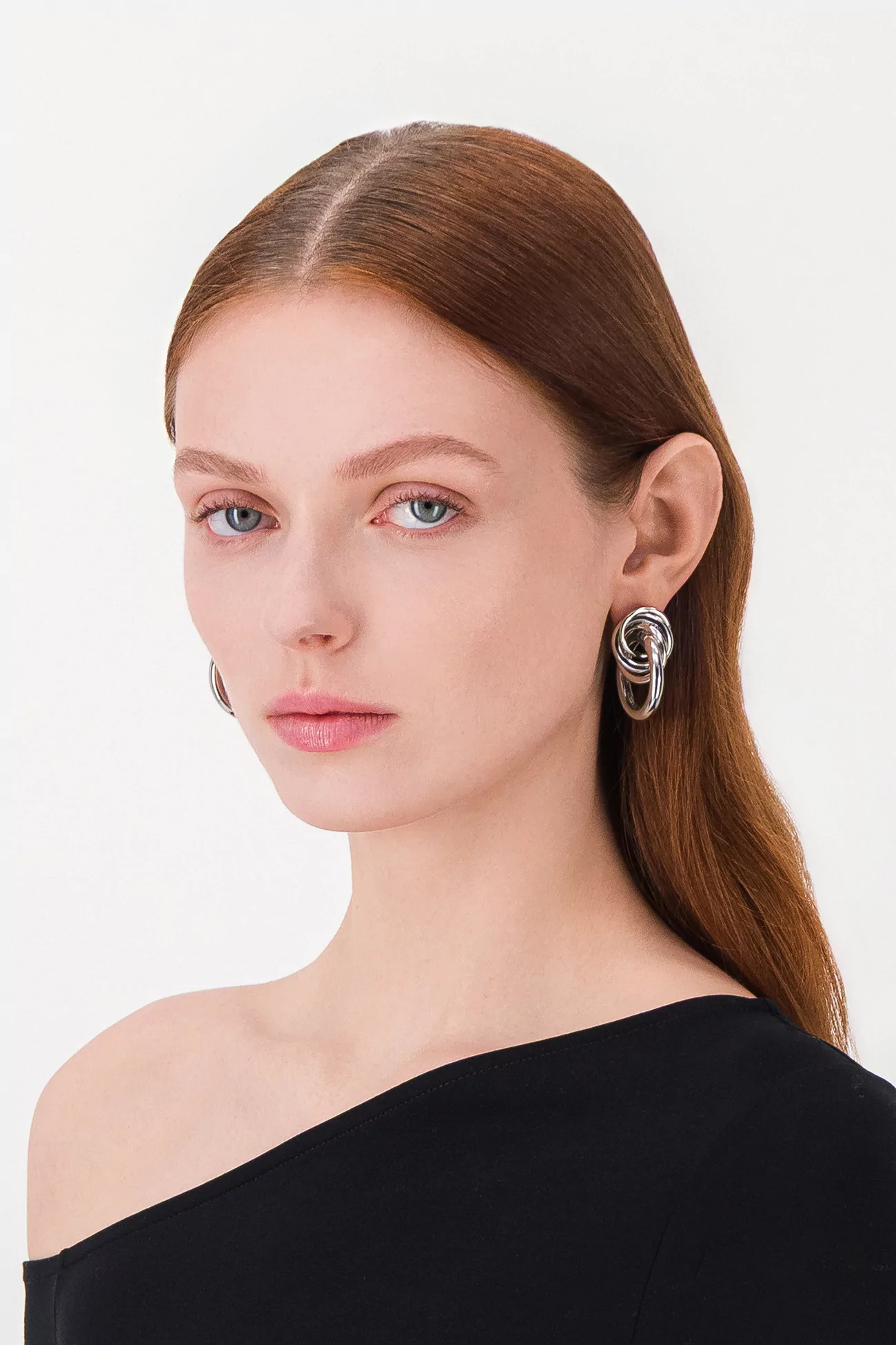Cara XL Brass Earrings Palladium – Justine Clenquet | Centre Commercial