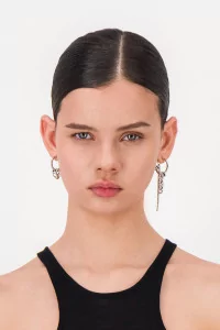 Celina Brass Earrings Gold Palladium – Justine Clenquet | Centre Commercial