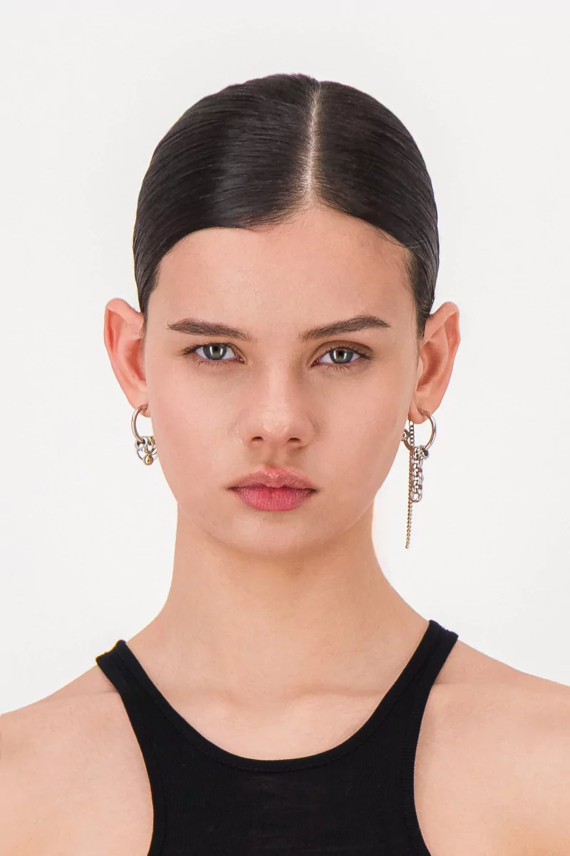 Boucles Celina Laiton Gold Palladium – Justine Clenquet | Centre Commercial