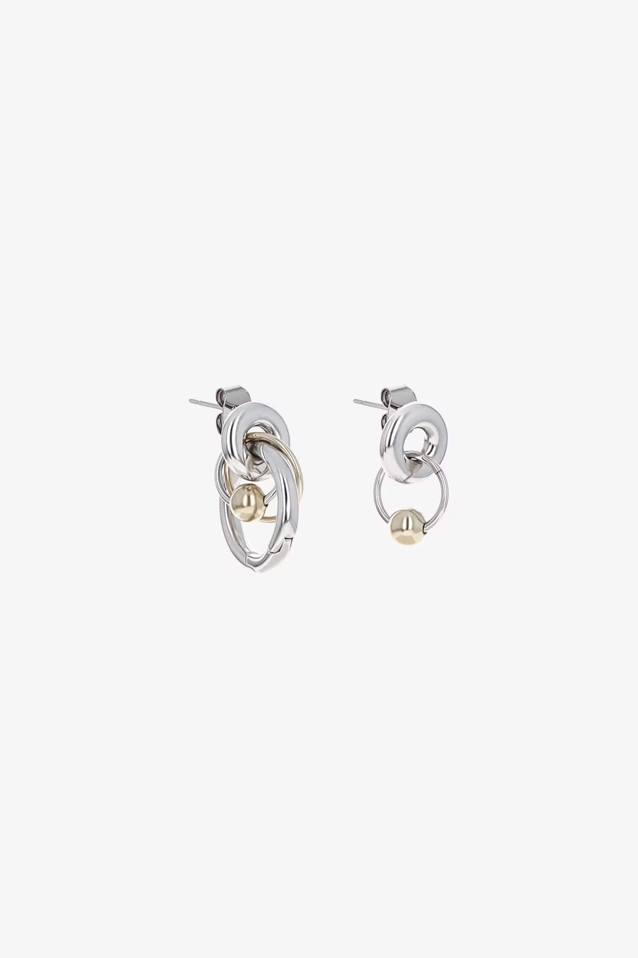 Isla Brass Earrings Gold Palladium – Justine Clenquet | Centre Commercial