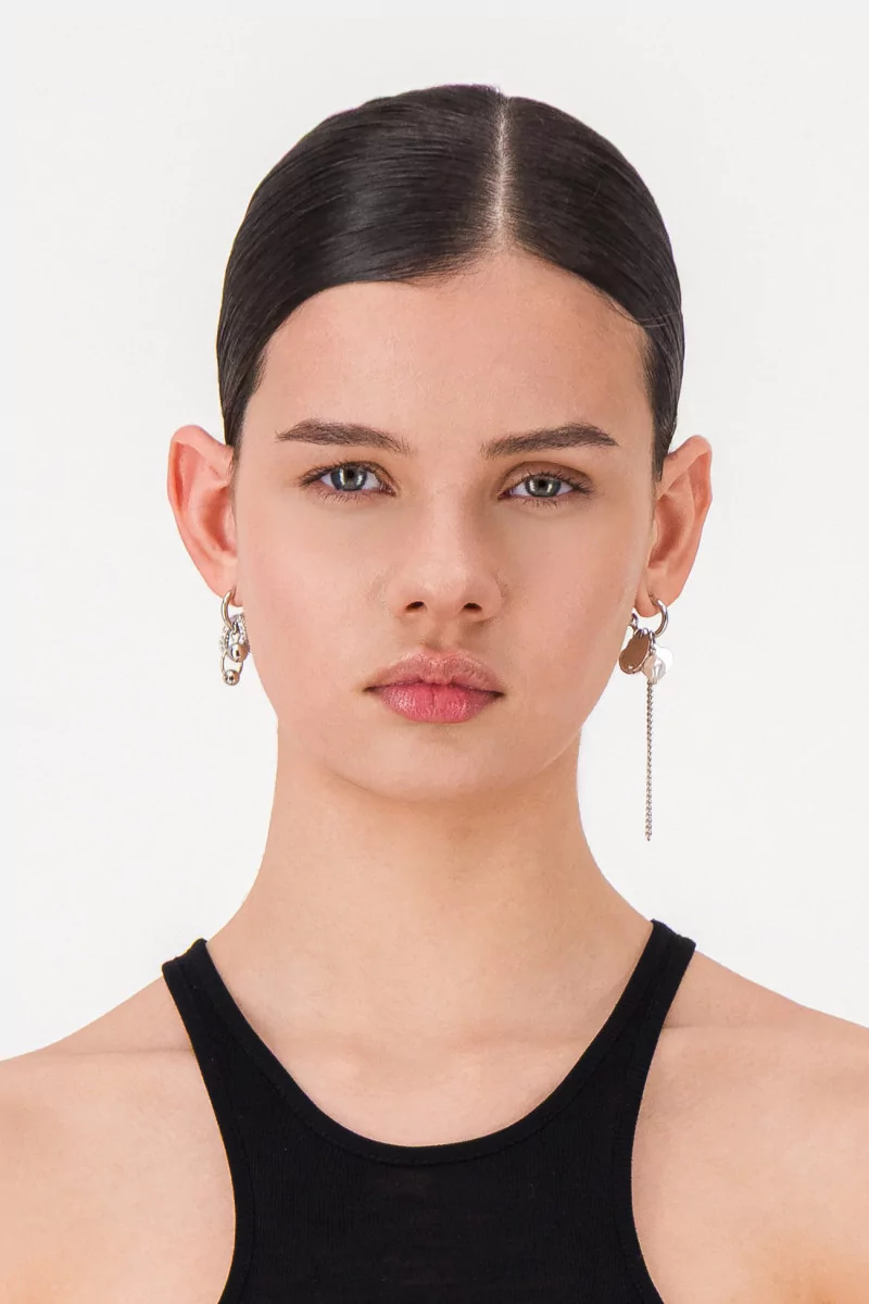 Boucles Niels Laiton Palladium – Justine Clenquet | Centre Commercial