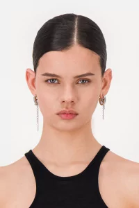 Rocio Brass Earrings Palladium – Justine Clenquet | Centre Commercial