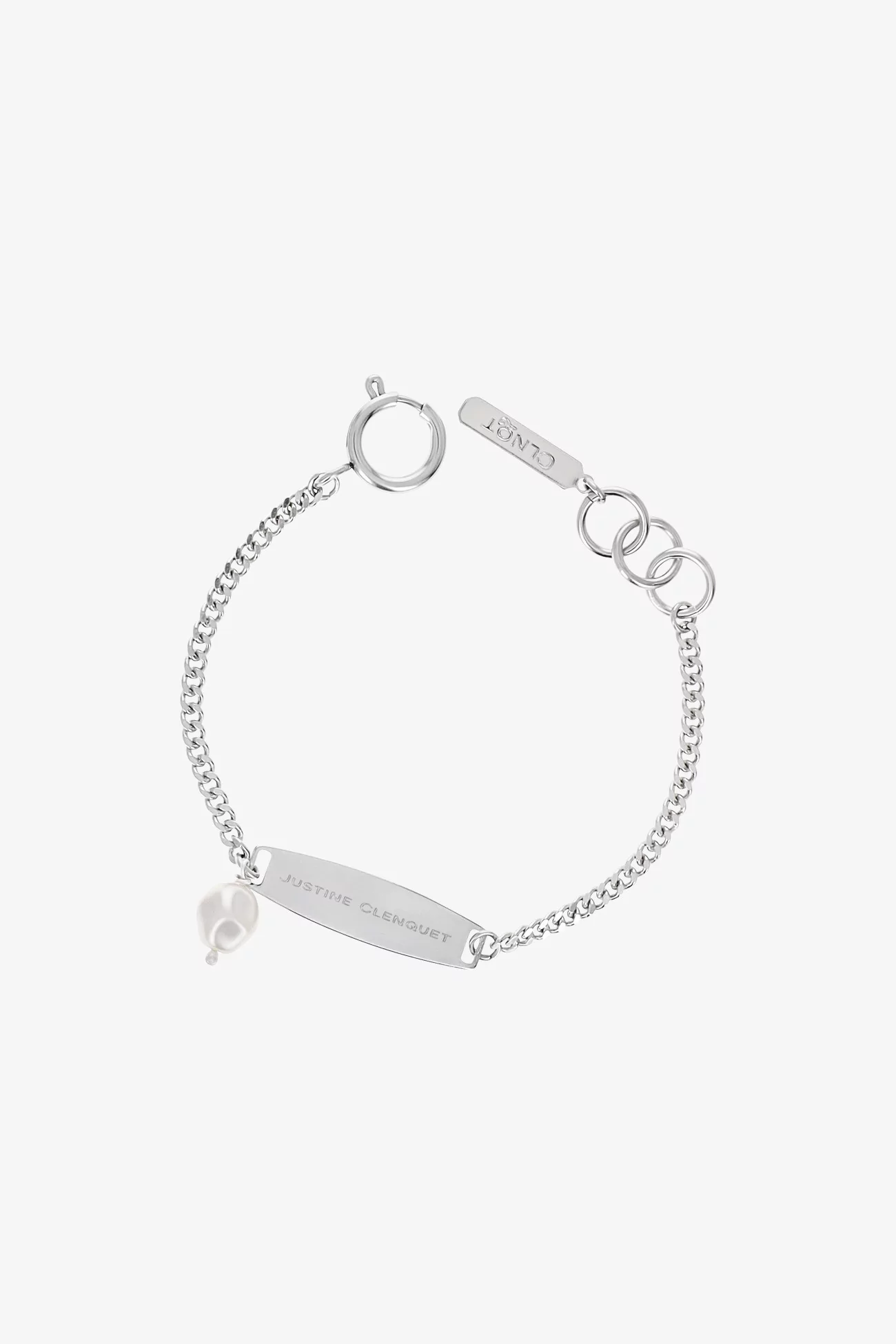 Fisher Pearl Brass Bracelet Palladium – Justine Clenquet | Centre Commercial