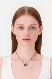 Abbey Brass Necklace Palladium – Justine Clenquet | Centre Commercial