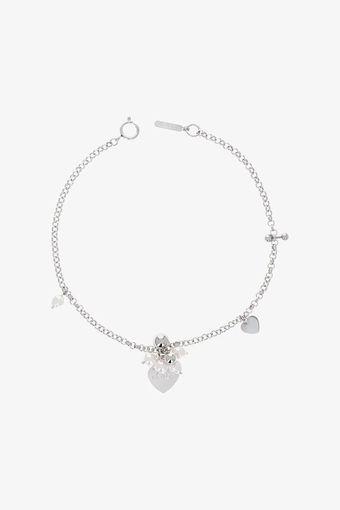 Abbey Brass Necklace Palladium – Justine Clenquet | Centre Commercial