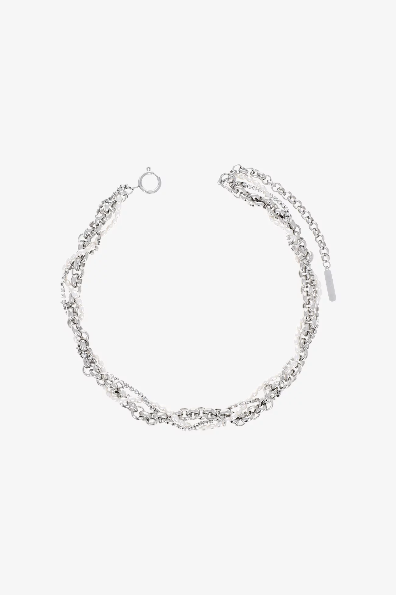 Maxine Brass Necklace Palladium – Justine Clenquet | Centre Commercial