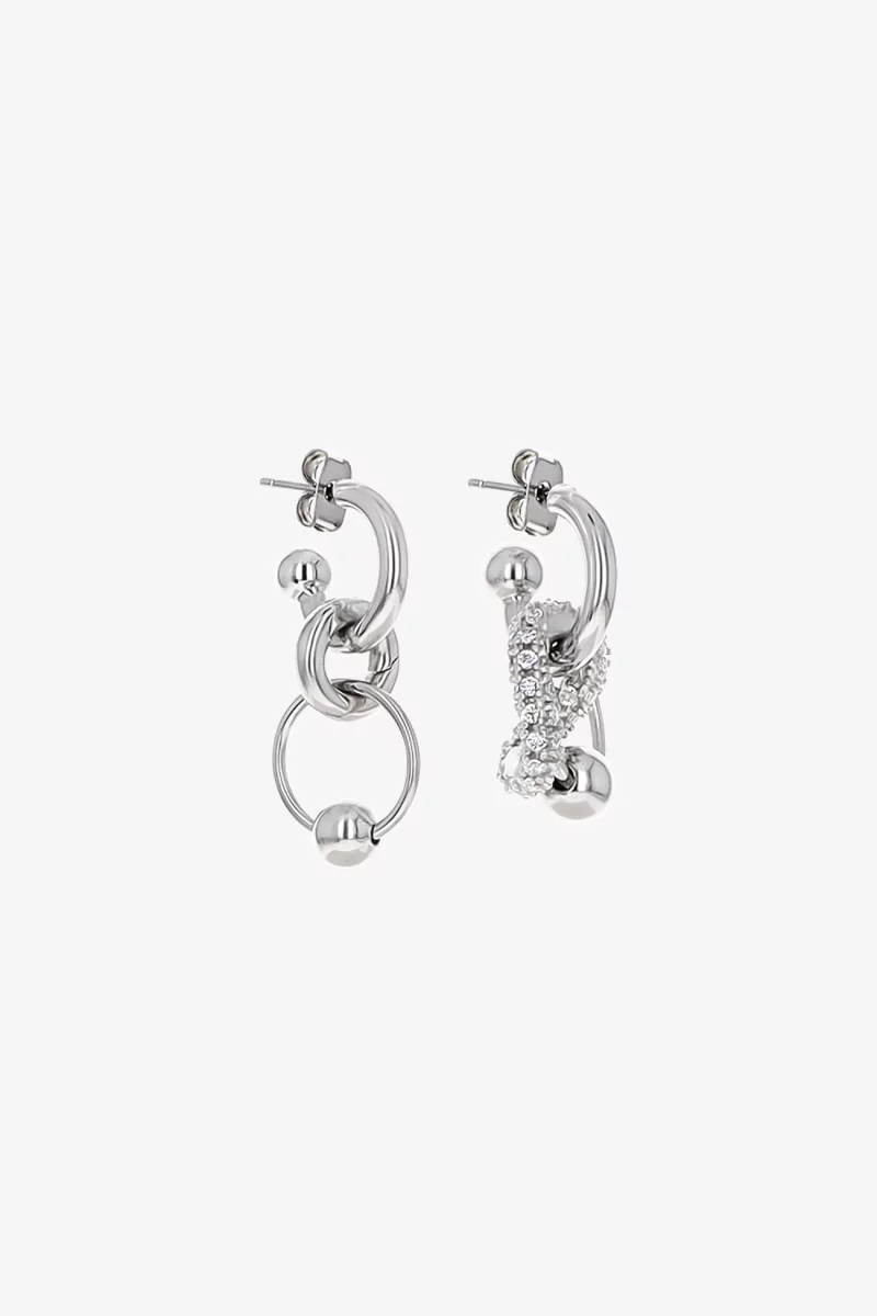 Boucles Alison Laiton Palladium – Justine Clenquet | Centre Commercial