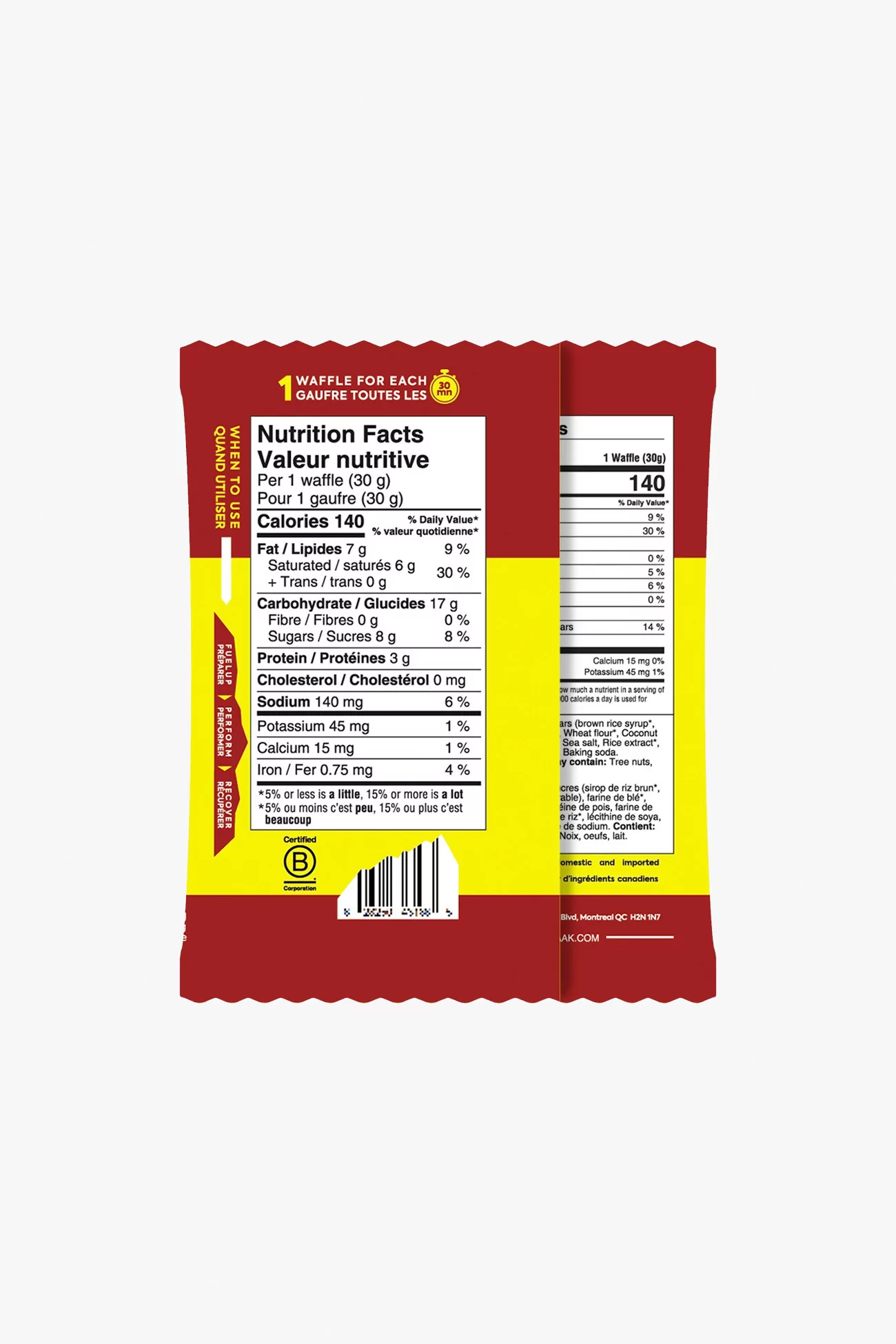 Näak Ultra™ Waffle Maple Syrup – Nutrition | Centre Commercial