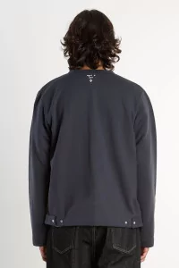 agnès b. Snap Cardigan Organic Cotton – Asphalte | Centre Commercial