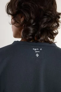 agnès b. Snap Cardigan Organic Cotton – Asphalte | Centre Commercial