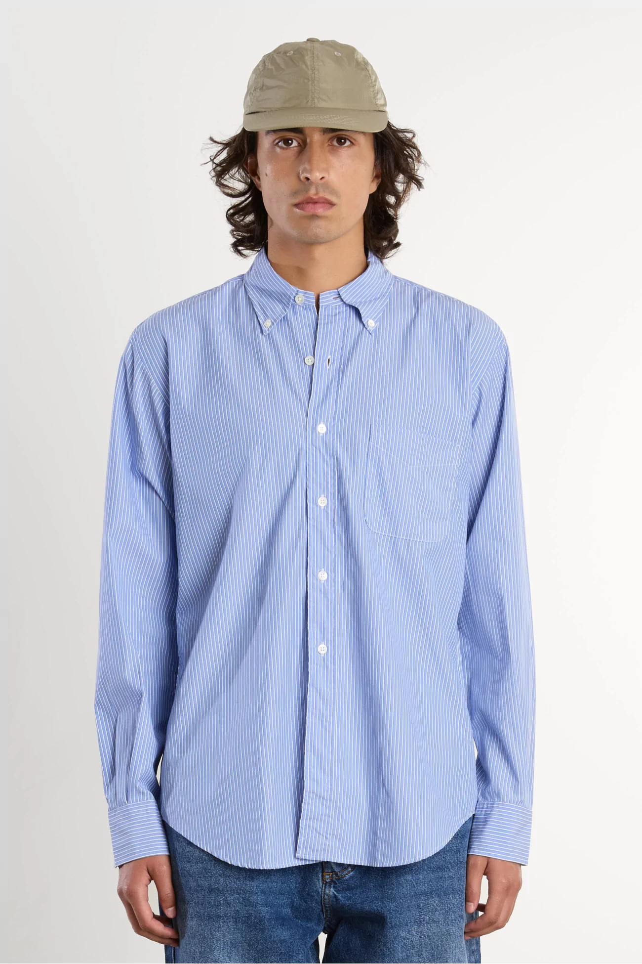 Vintage Ivy Poplin Shirt – Blue Stripe | Centre Commercial