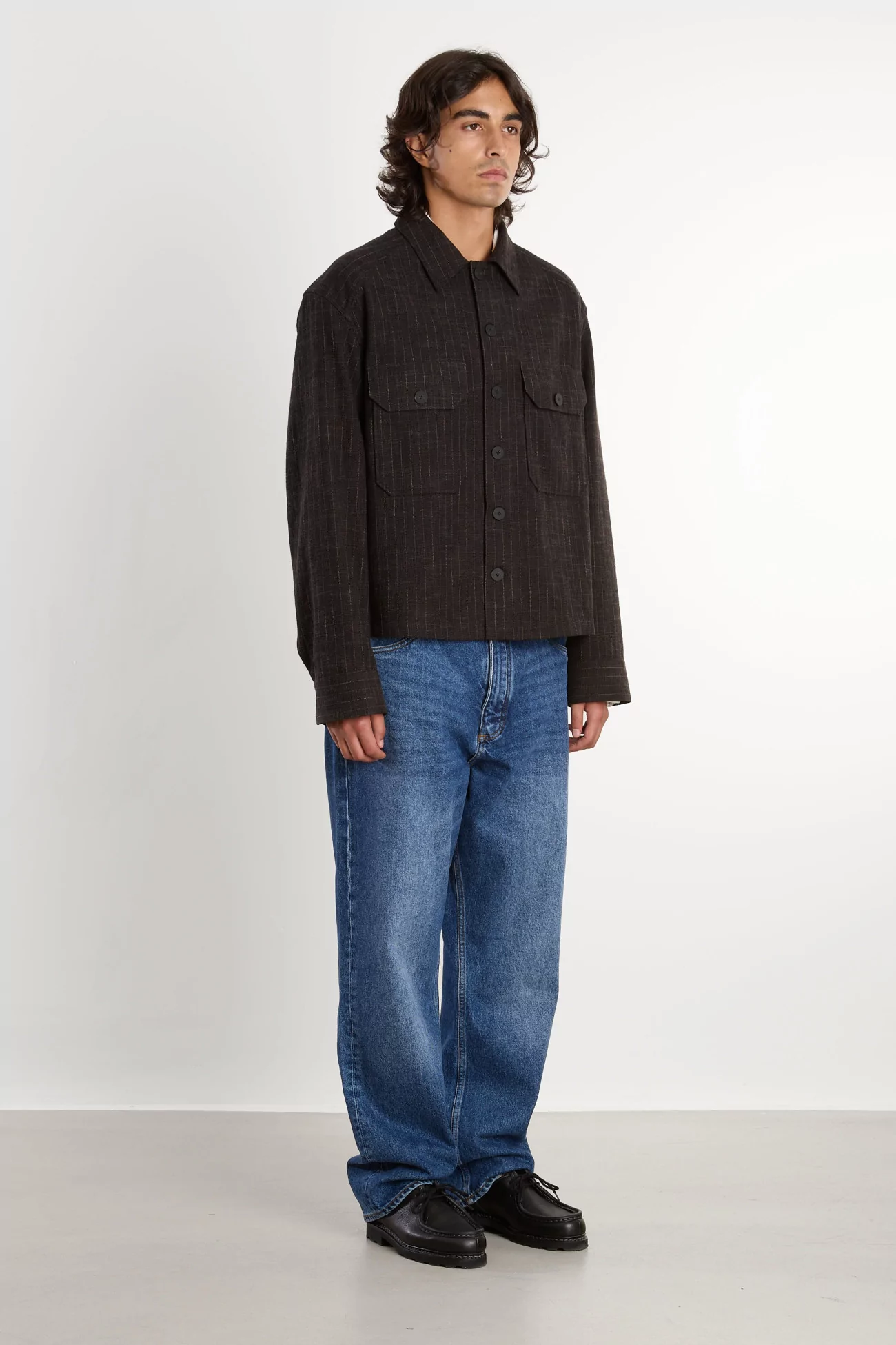 Men's Cotton Wool Studio Nicholson Kelver Jacket – Peat Stripe | Centre Commercial