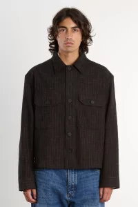 Men's Cotton Wool Studio Nicholson Kelver Jacket – Peat Stripe | Centre Commercial