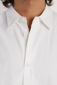 Men's Cotton MAN-TLE S/S Weather Shirt – White | Centre Commercial
