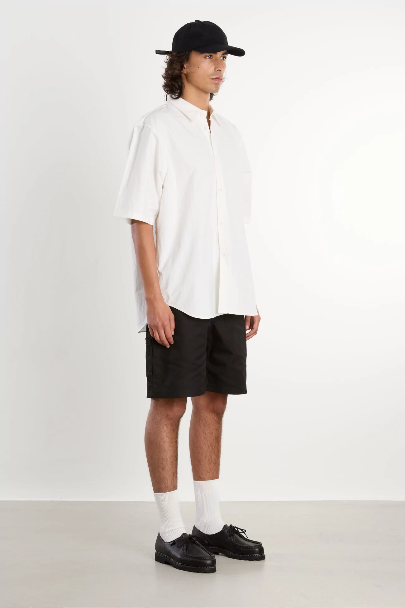 Men's Cotton MAN-TLE S/S Weather Shirt – White | Centre Commercial