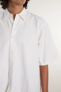 Men's Cotton MAN-TLE S/S Weather Shirt – White | Centre Commercial