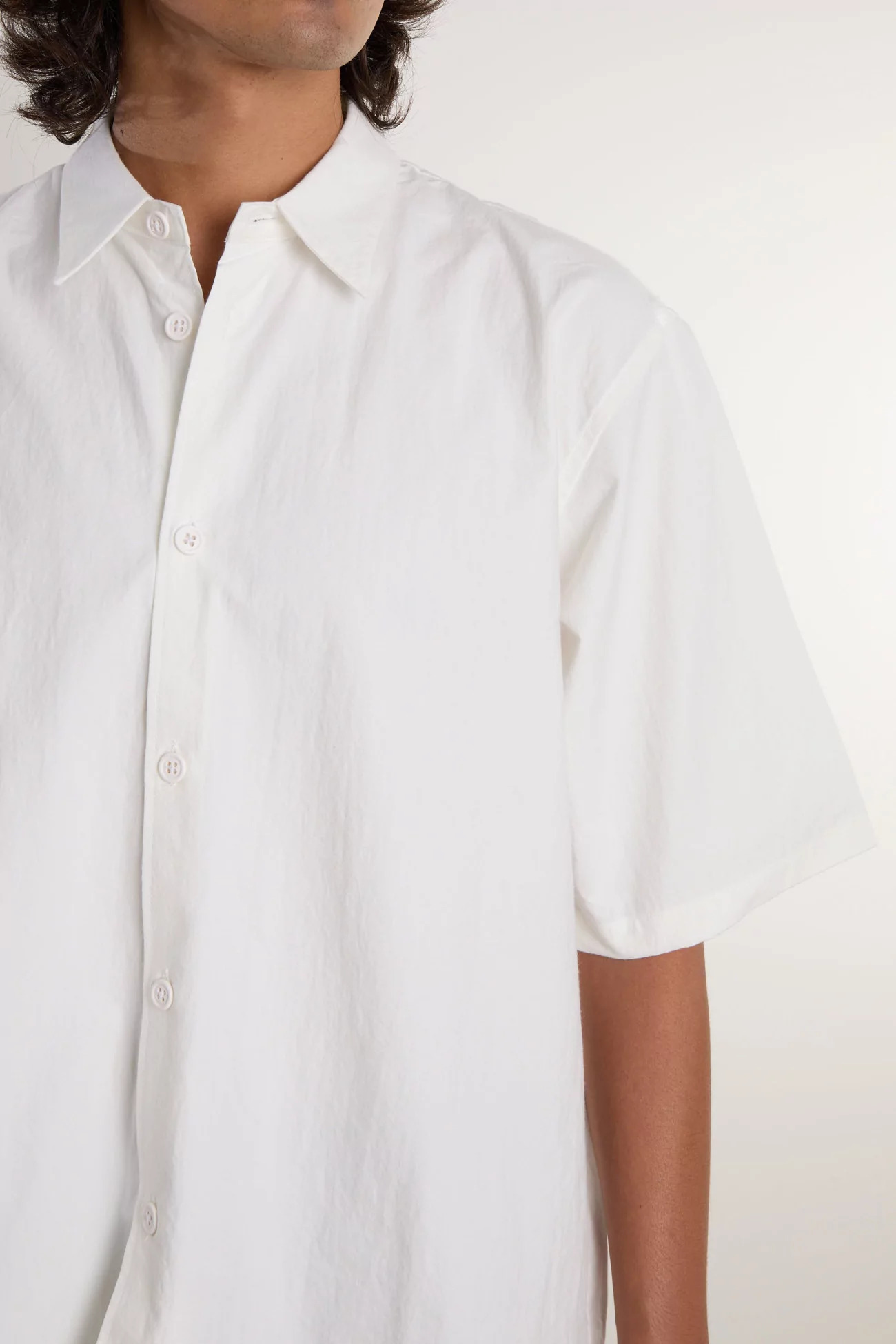 Men's Cotton MAN-TLE S/S Weather Shirt – White | Centre Commercial