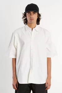 Men's Cotton MAN-TLE S/S Weather Shirt – White | Centre Commercial