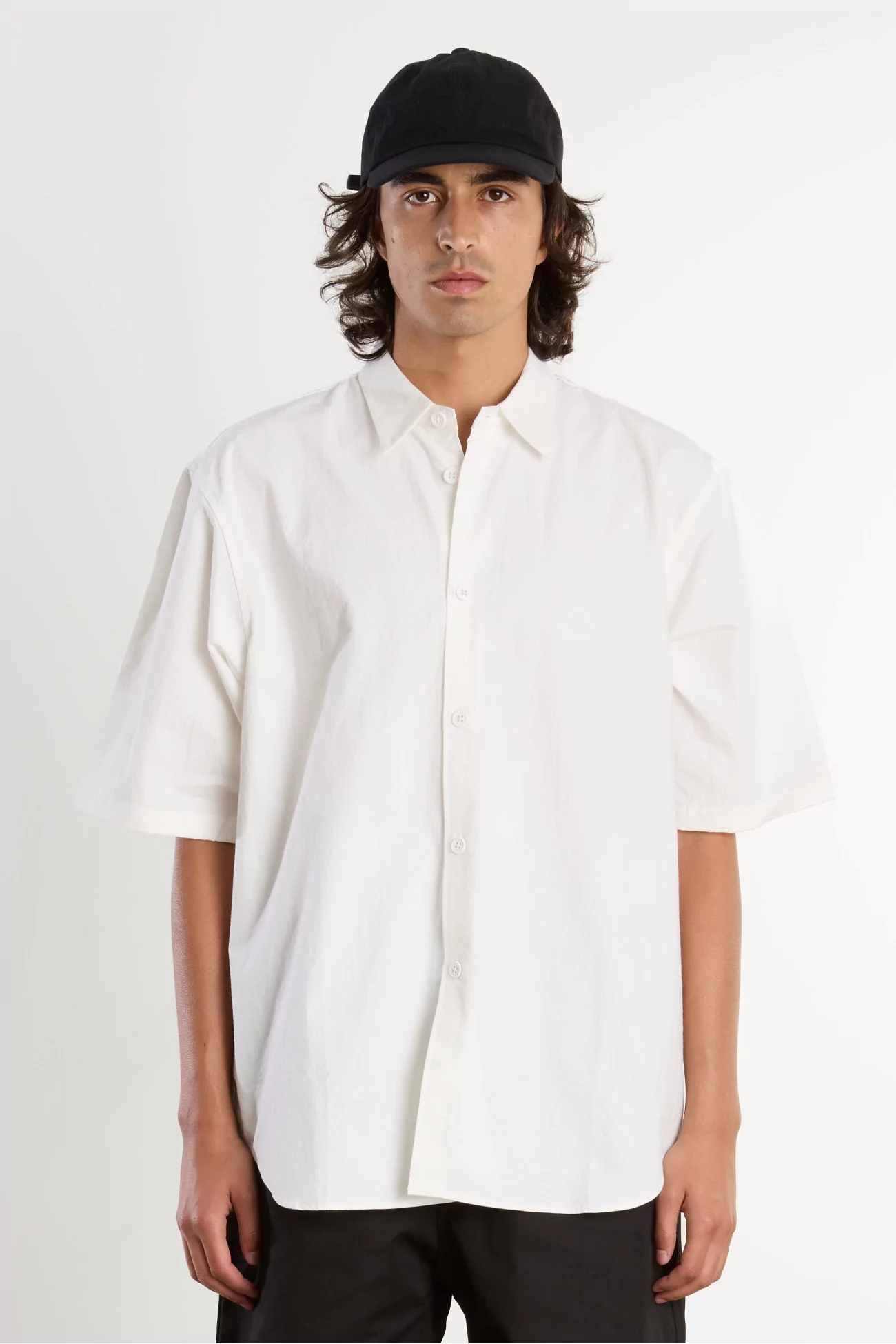 Men's Cotton MAN-TLE S/S Weather Shirt – White | Centre Commercial