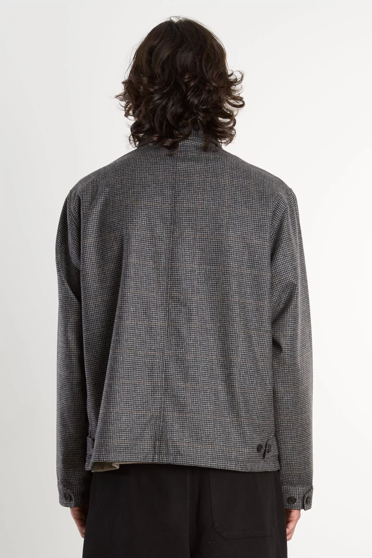 Men's Wool Cashmere Another Overshirt 3.0 – Grey Check | Centre Commercial