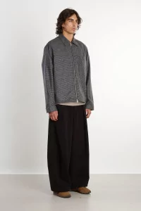 Men's Wool Cashmere Another Overshirt 3.0 – Grey Check | Centre Commercial