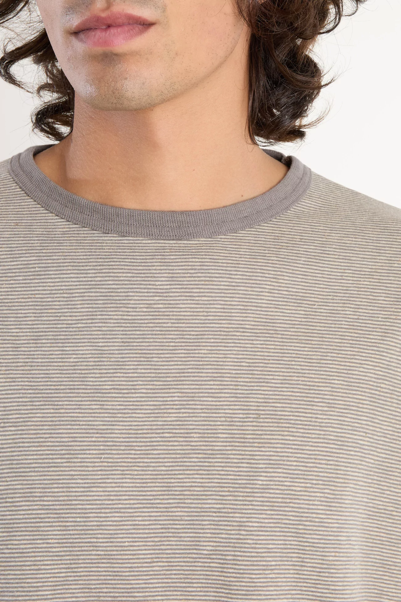 Men's Cotton Hemp Another T-Shirt 3.0 – Grey Stripe | Centre Commercial