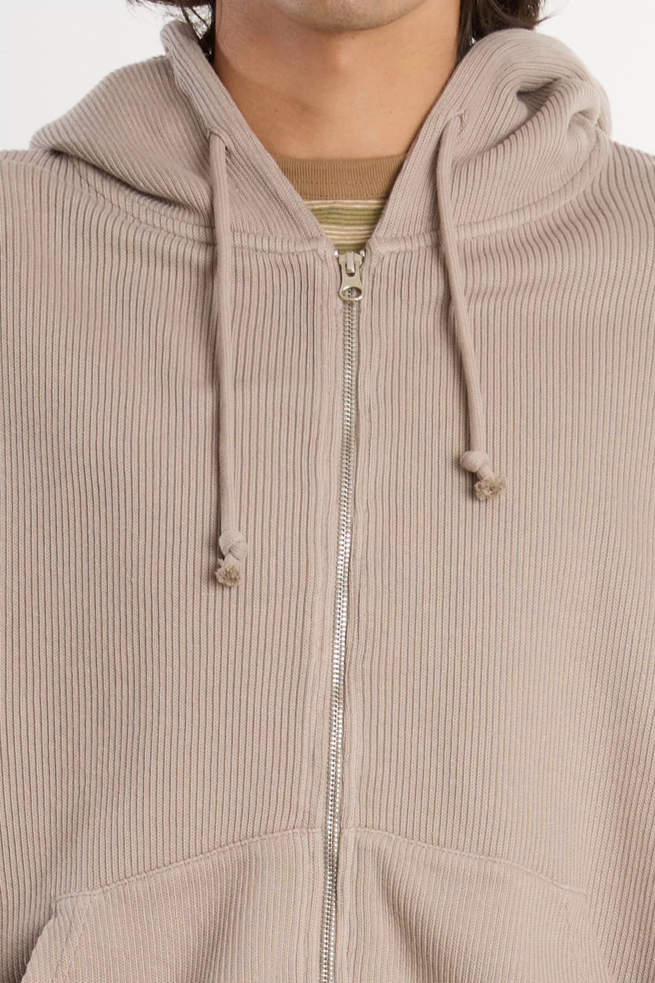 Men's Organic Cotton Another Zip Hoodie 1.0 – Khaki | Centre Commercial