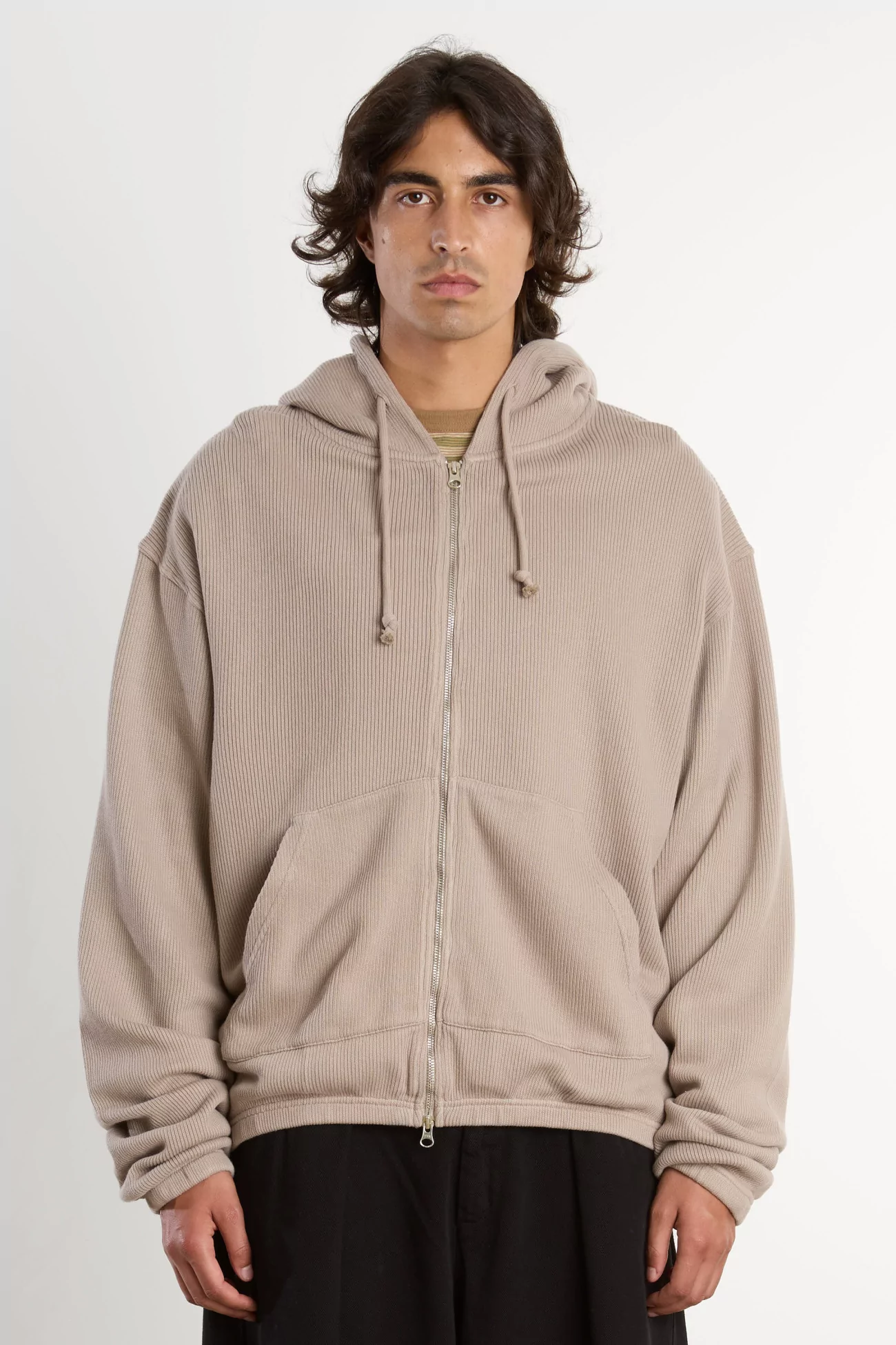 Men's Organic Cotton Another Zip Hoodie 1.0 – Khaki | Centre Commercial