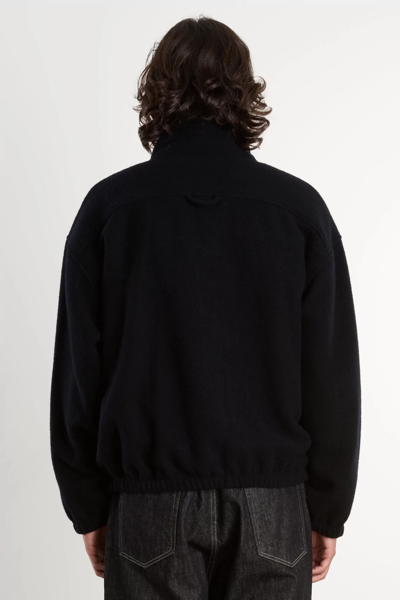 RIER Natural Wool Fleece Pullover – Black | Centre Commercial