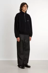 RIER Natural Wool Fleece Pullover – Black | Centre Commercial