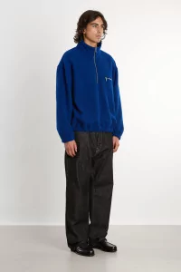 RIER Natural Wool Fleece Pullover – Indigo | Centre Commercial