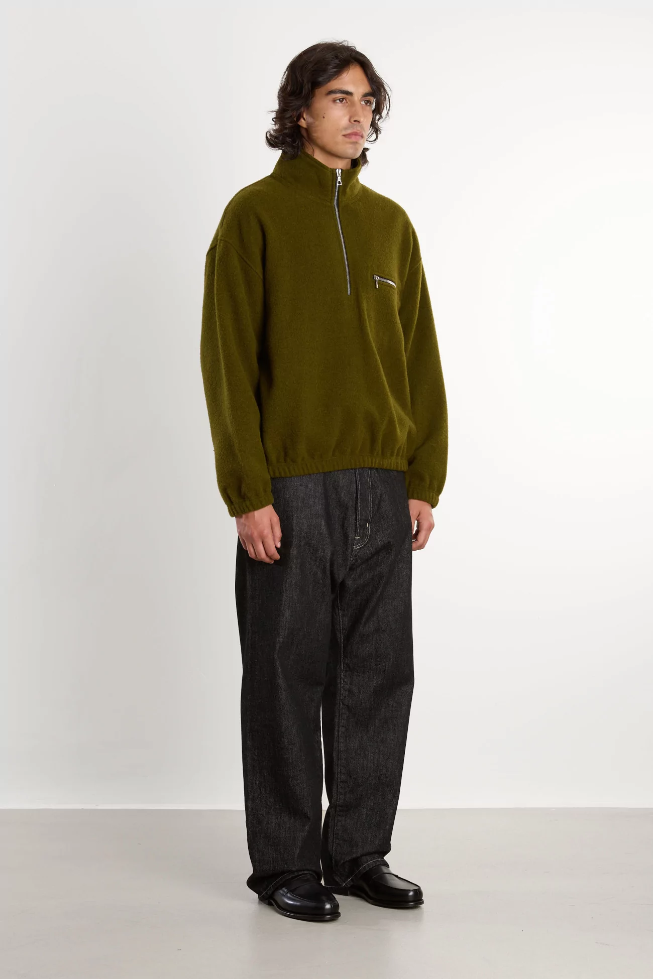 RIER Natural Wool Fleece Pullover – Soil | Centre Commercial