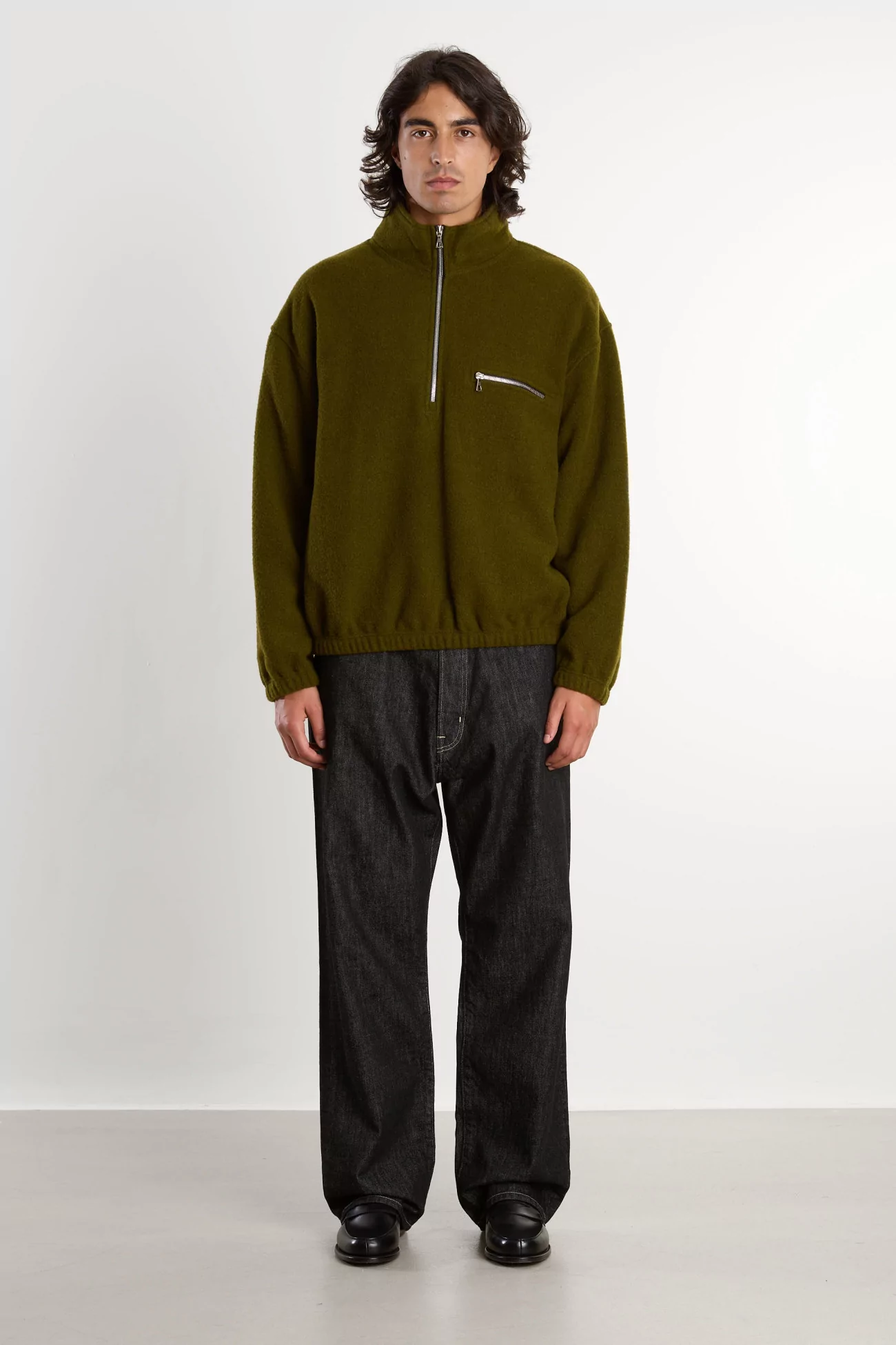 RIER Natural Wool Fleece Pullover – Soil | Centre Commercial